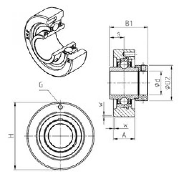Bearing housed units EXC208 SNR #1 image