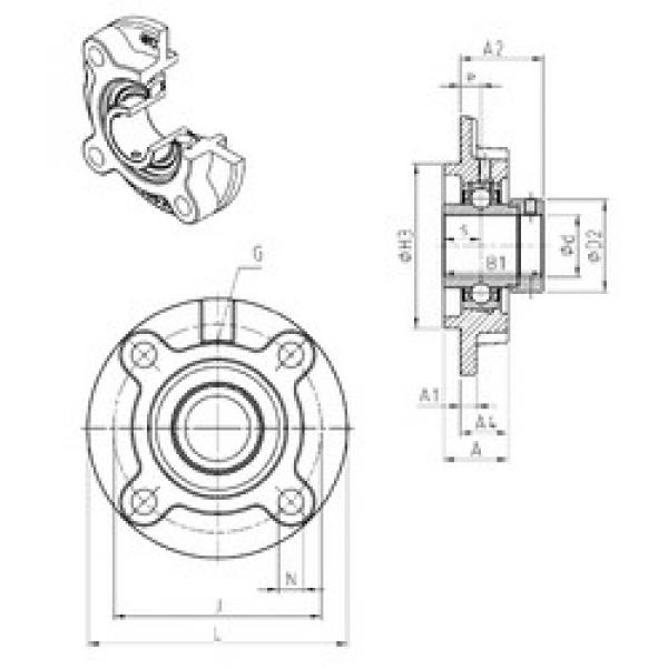 Bearing housed units EXFC203 SNR #1 image