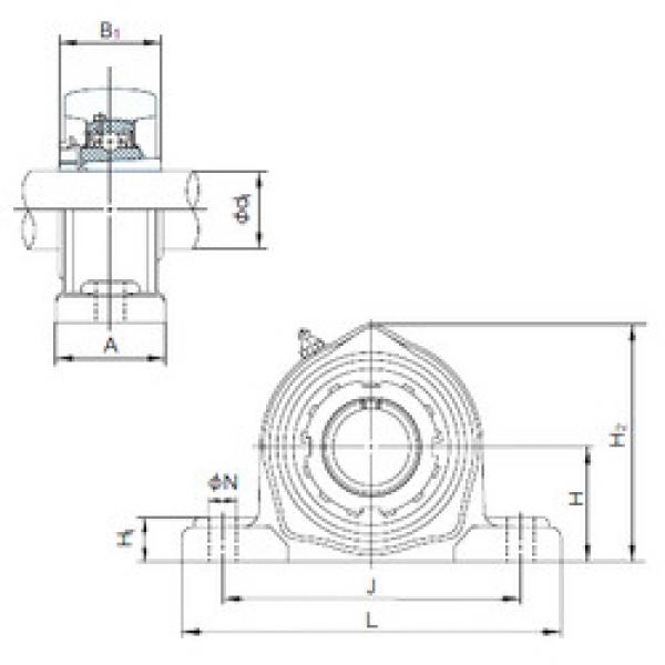 Bearing housed units UKPK318+H2318 NACHI #1 image