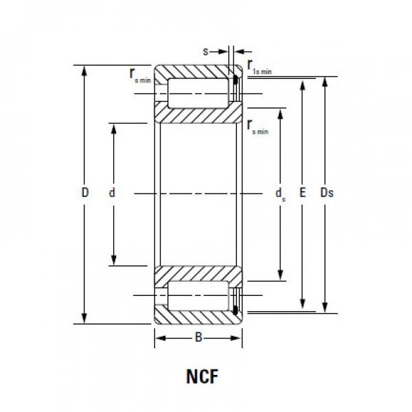 CYLINDRICAL ROLLER BEARINGS FULL COMPLEMENT NCF NCF2952V #4 image