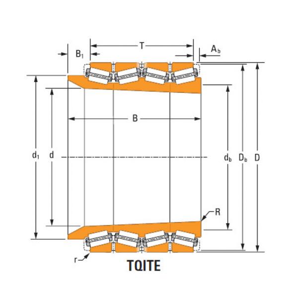 four-row tapered roller Bearings tQitS lm535630T lm535610d double cup #1 image