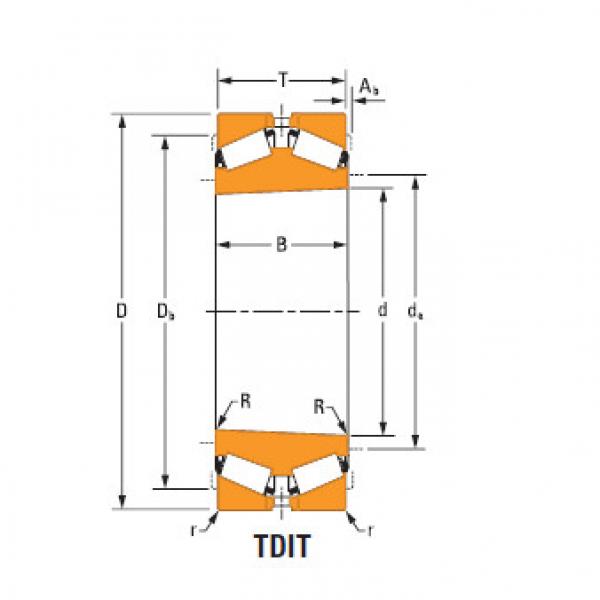TdiT TnaT two-row tapered roller Bearings Hm256839Ta-Hm256849Ta Hm256810dc #1 image