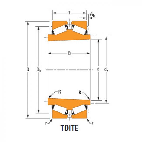 TdiT TnaT two-row tapered roller Bearings Hm256839Ta-Hm256849Ta Hm256810dc #2 image