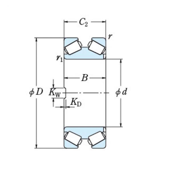 DOUBLE ROW TAPERED ROLLER BEARINGS JAPAN BRAND 635KDH9402 #2 image