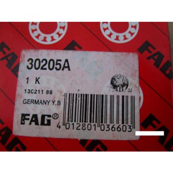 Fag 30205A Tapered Roller Bearing Cone &amp; Cup Set(=2 SKF, NSK ,SNR,KOYO) #4 image