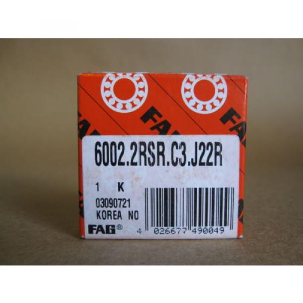 FAG 6002-2RS-C3 J22R Single Row Ball Bearing Double Sealed #5 image