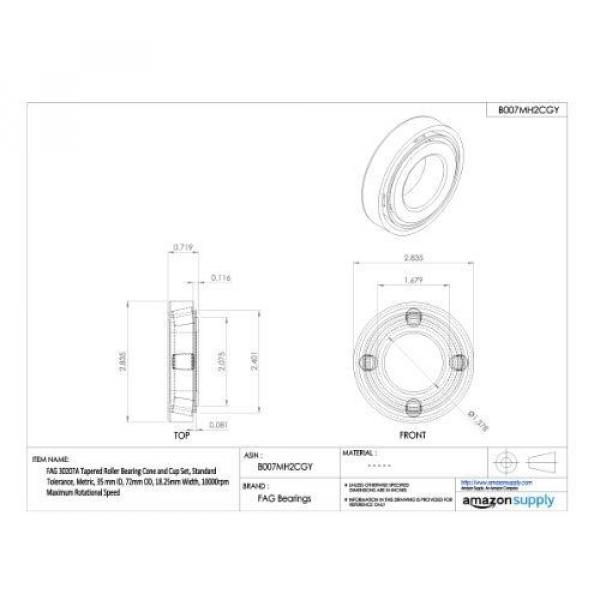 FAG NTN JAPAN BEARING FAG 30207A Tapered Roller Bearing Cone and Cup Set, Standard #5 image