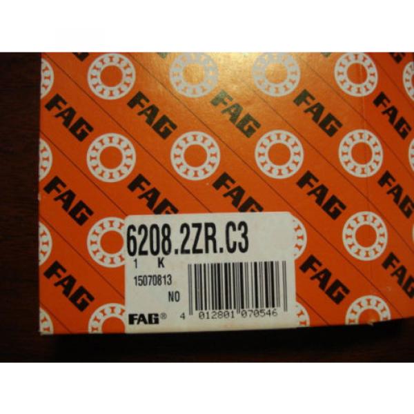 FAG 6208.2ZR.C3 Deep Groove Bearing 40mm x 80mm x 18mm Double Shielded /4927eHE3 #5 image