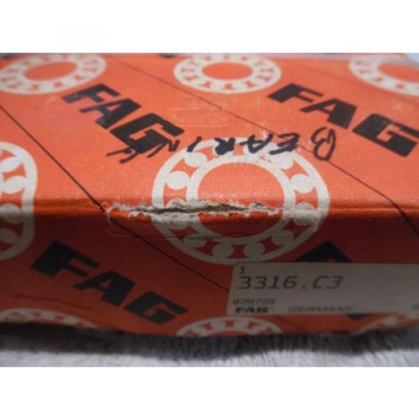 Fag Bearing 3316C3, 3316.C3 OD 80 (mm) x170 (mm) x 68.3 (mm) NIB factory Sealed #4 image