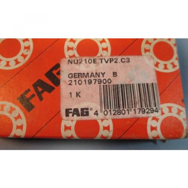 FAG NU210E.TVP2.C3 Cylindrical Roller Bearing Inner Race 50mm ID, 90mm OD NIB #2 image