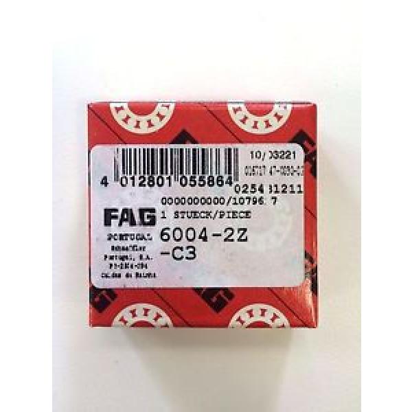 6004 2Z C3 (6004 ZZ C3) FAG BRAND - NEW IN BOX - FREE SHIPPING FOR 5 OR MORE PCS #5 image