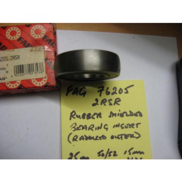 FAG 76205 2RSR ball bearing. Rubber shielded.  Radiused outer. #5 image