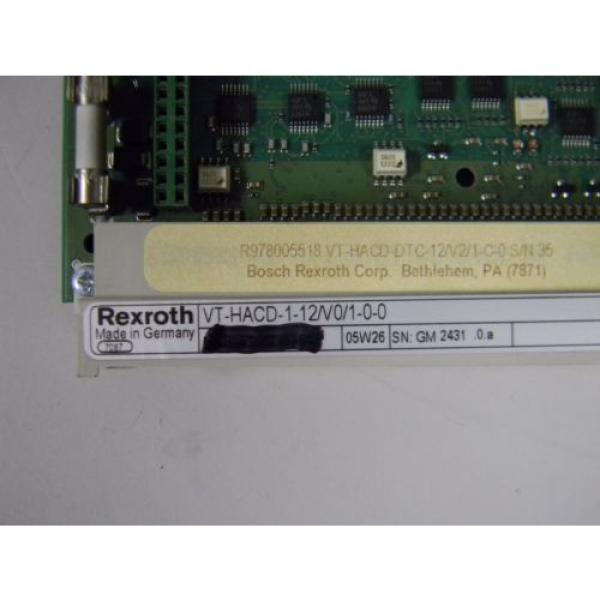 REXROTH R978005518 AMPLIFIER CARD VT-HACD-1-12/V0/1-0-0 WITH HOLDER #3 image